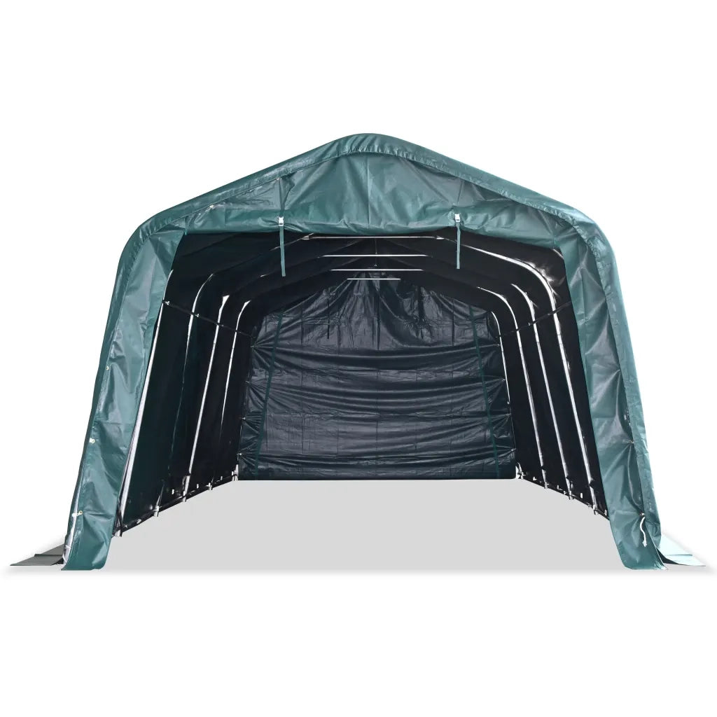 Tendone Bestiame Rimovibile PVC 550 g/mÂ² 3,3x8 m Verde Scuro cod mxl 63365