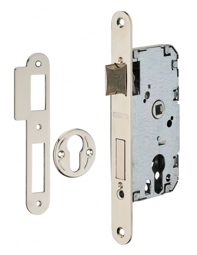 Cassa serratura per cilindro europeo, asse 40 mm, frontale nichelato – THIRARD