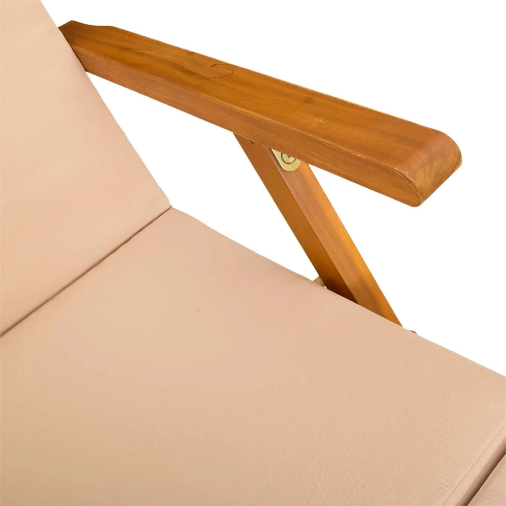 Lettino prendisole reclinabile e pieghevole 2 pcs Beige 3415404