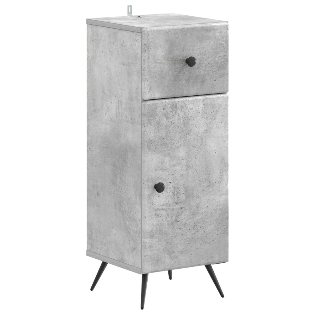 Mobiletto da Bagno BREDA Grigio Cemento 30 x 31 x 80 cm 897488
