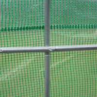 Serra da Giardino 3.5 x 3 x 2m con Tetto Spiovente in PE, Porta e 6 Finestre, Verde