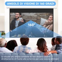 Telo per Proiettore 84" 16:9 Motorizzato con Telecomando, 215x8x140cm, Bianco