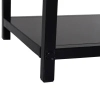 Portalegna da Interno ed Esterno Salvaspazio in Metallo con Paletta, Scopino, Attizzatoio e Pinza, 34x34x111cm, Nero