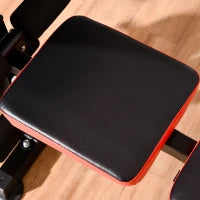 Panca Multifunzione Regolabile con Supporto per Bilanciere, in Acciaio e Plastica, 175x139x127 cm, Rosso e Nero