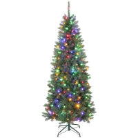 Albero di Natale 180 cm Illuminato con 250 Luci Bianche e Colorate, 899 Rami e 9 Modalità di Illuminazione