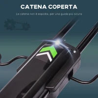 Go Kart a Pedali per Bambini 5-12 Anni in PP e Metallo Nero con Sedile Regolabile e Freno a Mano, 121x58x61 cm