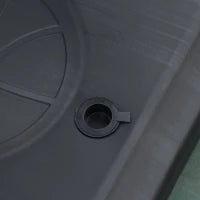 Canestro Basket ad Altezza Regolabile con Base Riempibile e 2 Ruote, in Acciaio, PE e HDPE, 70x45x2 cm