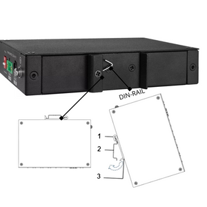 Switch di rete industriale 4 porte poe + 1 sfp + 1 uplink 1000mbps