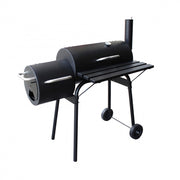 Barbecue A Carbonella Con Affumicatore Acciaio Verniciato Nero 110X64X113,5 H Cm