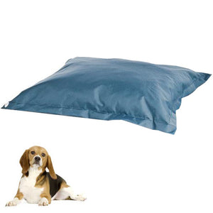 Cuscino per cani impermeabile lavabile oxford blu small lunghezza 80 cm