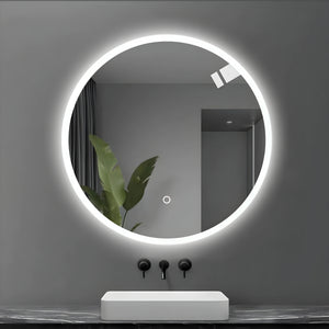 Specchio 5 mm tondo led interruttore touch struttura pvc pannello mdf *** misura Ã˜60, tonalità dimmerabile 2700-450...