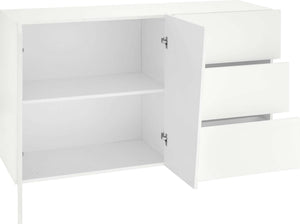 Mobile VEGA L 140.9 x H 86 x P 43 cm colore bianco lucido