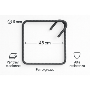 Staffe armatura ferro 45x45 cm strutture cemento disponibili diverse quantità *** pezzi 50, confezione 1