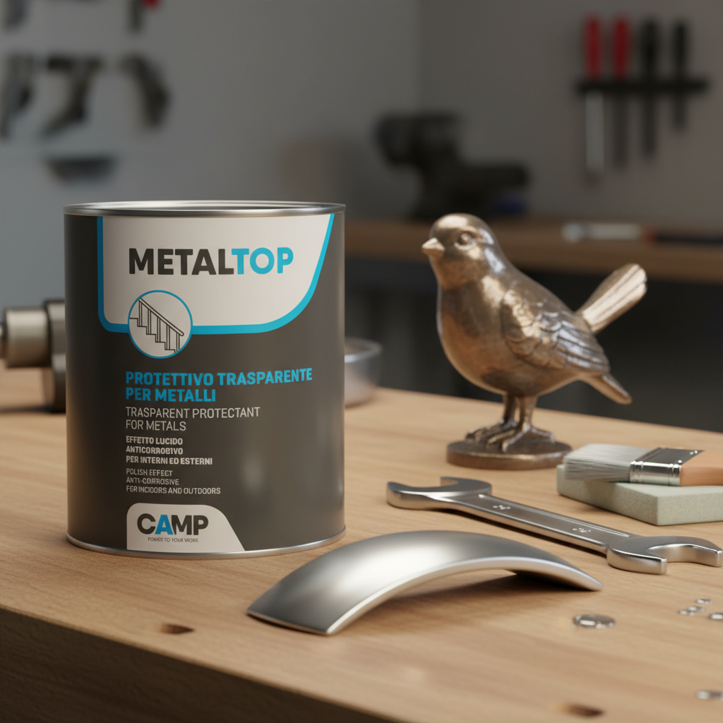 Metal top protettivo trasparente per metalli effetto lucido antiruggine 1 litro