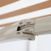 Tenda da Sole per Esterno Regolazione con Manovella, 295x245cm, Beige e Bianco