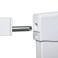 Cancellino per Cani Estensibile a Pressione con Chiusura Automatica per Spazi da 75-103cm, Bianco