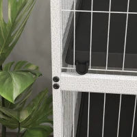 Gabbia per Animali Piccoli con Ruote Rampe Amaca e Vassoio Estraibile per Cincillà Furetti 80x52x128 cm Bianco