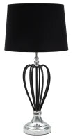 Lampada Da Tavolo Darky Silver Cm Ø 28X56