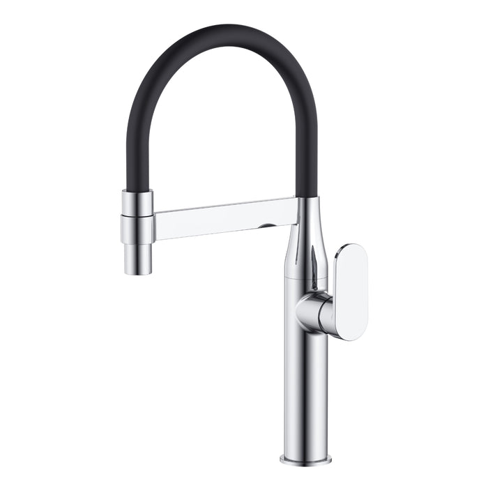 Miscelatore monocomando lavello cucina nairobi ottone cromato canna flessibile *** finitura- cromo lucido, confezione 1