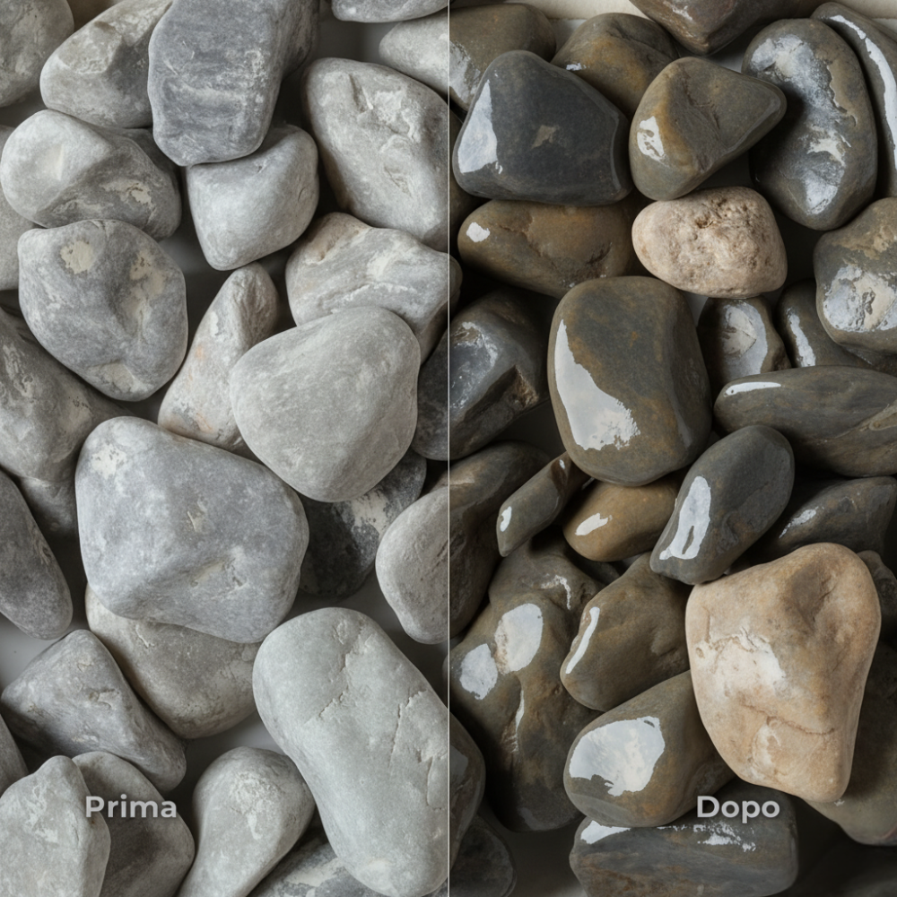 Kit ciottoli occhialino e cir tono plus per decorazioni raffinate *** misura 15/25, formato 25 kg + 1 l, confezione 1