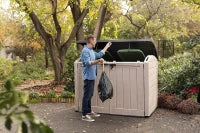 Porta Attrezzi da Giardino Store-It-Out Ultra, 2000L, Effetto Legno, Beige, 177x111x134H cm