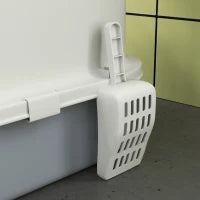 Lettiera per Gatti Chiusa con 2 Porte, Vassoio Estraibile, Paletta e Deodorante, Grigio