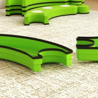 Percorso di Equilibrio per Bambini di +3 Anni con Punti Tattili per Interni ed Esterni, Verde