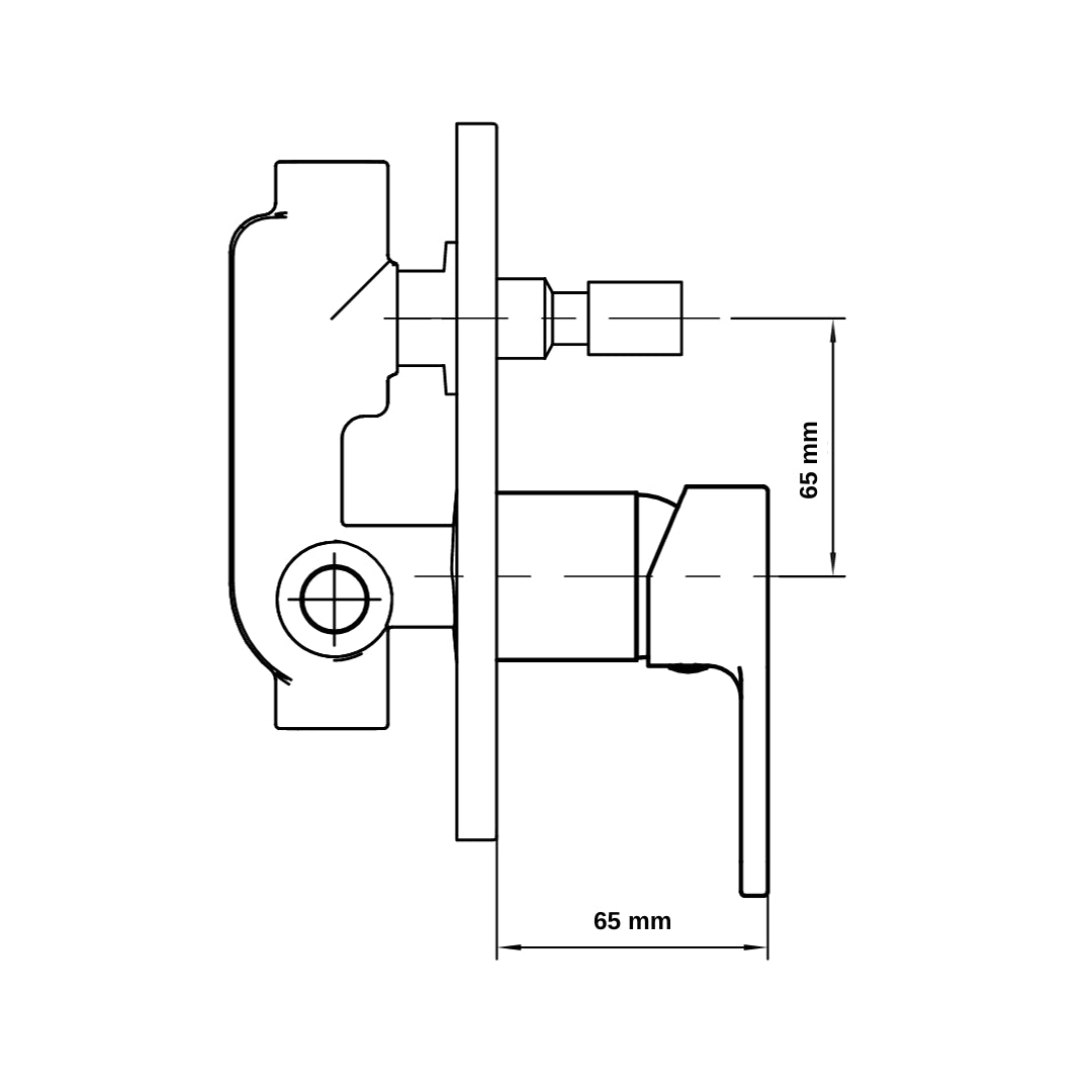 Ogomondo miscelatore doccia ad incasso da parete con deviatore purple rubinetto nero *** confezione 1