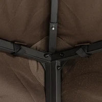 Copertura per Gazebo da Giardino Tetto Sostitutivo Anti-UV Impermeabile in Poliestere 3x4m, Marrone