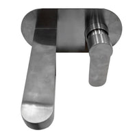 Miscelatore lavabo parete oceania ad incasso ottone colore nickel spazzolato *** confezione 1