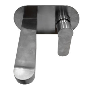 Miscelatore lavabo parete oceania ad incasso ottone colore nickel spazzolato *** confezione 1