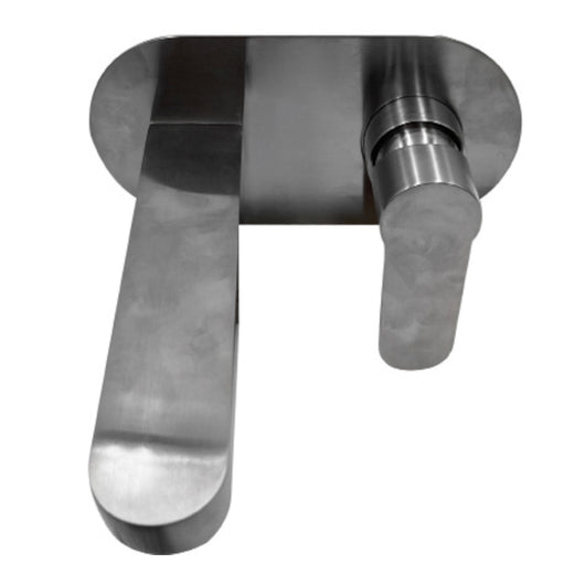 Miscelatore lavabo parete oceania ad incasso ottone colore nickel spazzolato *** confezione 1