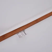 Ombrellone Doppio 2.7x2.7 m con Meccanismo a Manovella, in Legno, Bambù e Poliestere, Bianco