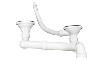 Lavello cucina inox KuKoo 1,5 vasche con miscelatore e kit scarico inclusi