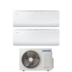 Climatizzatore Condizionatore Samsung Dual Split Inverter serie CEBU S2 7+7 con AJ050TXJ2KG R-32 Wi-Fi Integrato 7000+7000