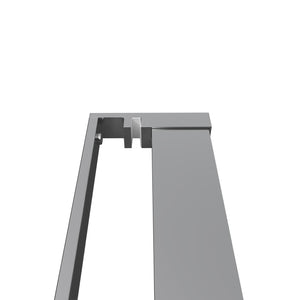 Mensola Doccia per Parete Doccia Walk in 120 cm Alluminio Cromo Lucido Porta-asciugamani Adattabile Vetro da 8 mm