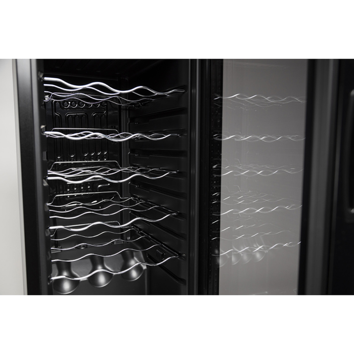 Melchioni Family Cantinetta Vino Refrigerata VERMENTINO 18C Capacità 18 Bottiglie 50 litri Temperatura Regolabile 5-18° con Compressore Porta Vetro Temperato e Filtro Anti UV