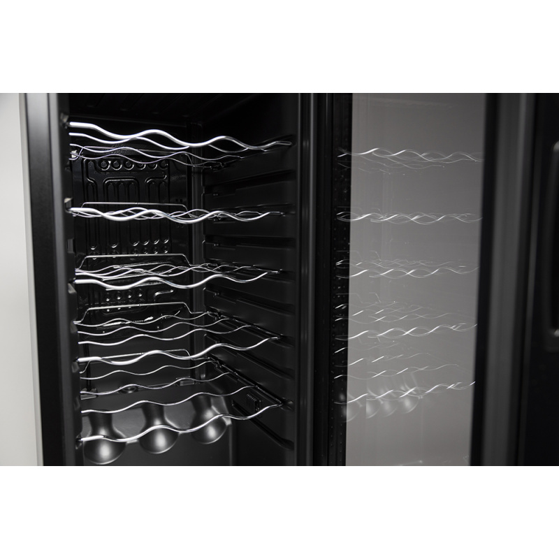 Melchioni Family Cantinetta Vino Refrigerata VERMENTINO 18C Capacità 18 Bottiglie 50 litri Temperatura Regolabile 5-18° con Compressore Porta Vetro Temperato e Filtro Anti UV