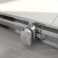 H.185 cm Box Doccia a Tre Lati Porta Scorrevole con 2 Parete Fissa Vetro Temperato 5 mm Satinato Opaco 130x70x70 cm