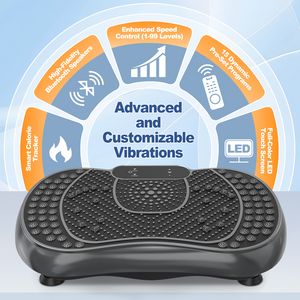 Pedana Vibrante con Bluetooth e Bande Elastiche - 1-99 Velocità - RATTANTREE - Modellamento Gambe/Glutei, Massaggio Casa