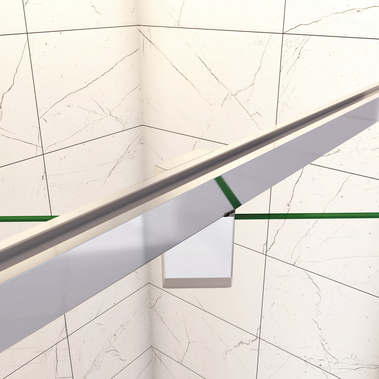 185cm Box Doccia a Tre Lati Porta Girevole Battente 86cm con Doppia Parete Fissa 70x70cm Vetro Temperato Trasparente 5 mm Profilo Cromo Lucido