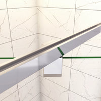 185cm Box Doccia Angolare Porta Girevole Battente con Parete Fissa 76x70cm in Vetro Temperato Trasparente 5 mm Profilo Cromo Lucido