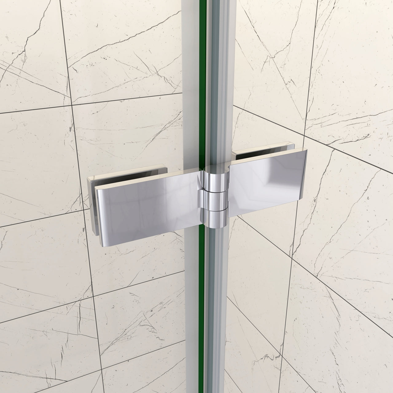 100x100x195 cm Box Doccia Ad Angolo Doppie Porte Apertura Battente in Vetro 6 mm Temperato Anticalcare Trasparente con 2 Barre Stabilizzatrici Cromo Lucido