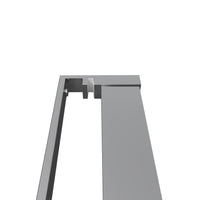 Mensola Doccia per Parete Doccia Walk in 90 cm Alluminio Cromo Lucido Porta-asciugamani Adattabile Vetro da 8 mm