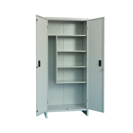 ARMADIO PORTA SCOPE 180X80X40 CM METALLO PRATIKO 2 ANTE GRIGIO 4 RIPIANI