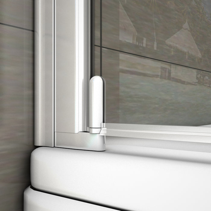 80x140 cm Sopravasca Parete Per Vasca Pannello Singolo Vetro Temperato 4 mm Trasparente Telaio Argento Opaco