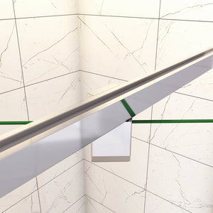 185cm Box Doccia a Tre Lati Porta Girevole Battente 90cm con Doppia Parete Fissa 70x70cm Vetro Temperato Trasparente 5 mm Profilo Cromo Lucido