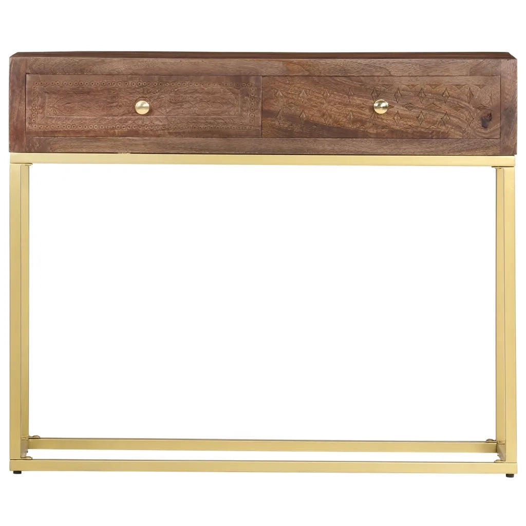 Tavolo Consolle 90x30x75 cm in Legno Massello di Mango 286555
