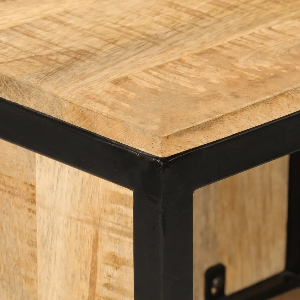 Mobile da Bagno | Armadio da bagno 40x27x90 cm in Legno Massello di Mango e Ferro