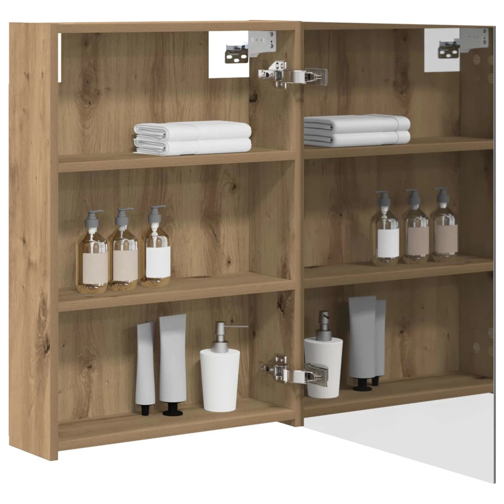 Mobiletto per specchio da bagno con porta Rovere Artigianale 889046